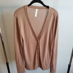 Tan button up cardigan size XL